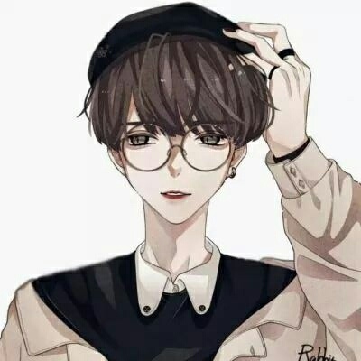 男生戴眼镜头像动漫